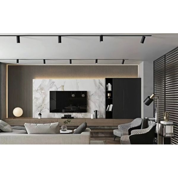 Zero Gap Seamless Interior Fluted WPC Wall Panels Cladding Louver WPC Wall Panel