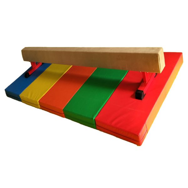 Large Sport Kids Gymnastics Beam And Mat 60CM Height Waterproof Anti Crack