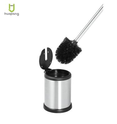Economic Stainless Steel Toilet Brush with Easy Automatic Open Holder and Anti-Bacterial PP Brush Filament