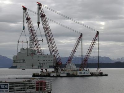 Guincho de levantamento hidráulico galvanizado para a plataforma da traineira e do navio