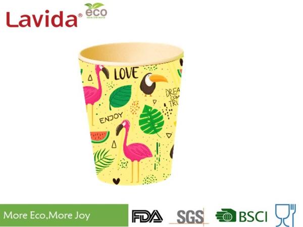 OEM ODM Decal Printing Bamboo Fibre Eco Cup Coffee Mug Shatter Proof Easy Cleaning