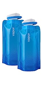 Solid Flexible Water Bottle Carabiner, Foldable Water Bottles Water Pouch Flexible - Reusable Travel Water Bottle