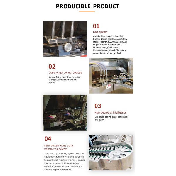 Automatic Sugar Cone Production Line Industrial Food Production Equipment