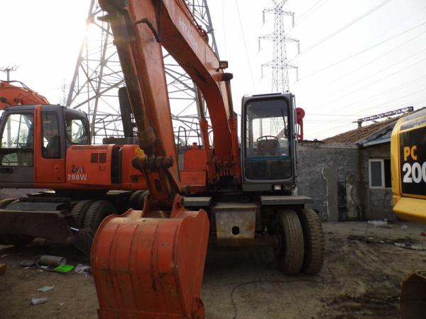 Used HITACHI WHEEL EXCAVATOR EX120WD FOR SALE ORIGINAL JAPAN