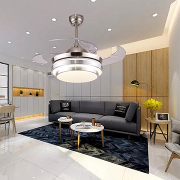 42 inch Fan Light Remote Control Multifunctional Chandelier Home Living Room ceiling light fan(WH-VLL-01)
