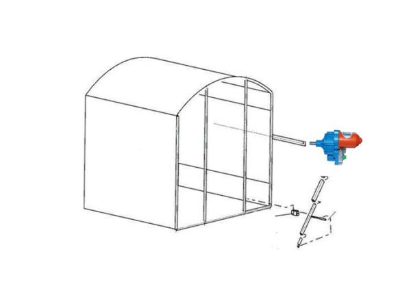 Ventilation Greenhouse Accessories , Greenhouse Film Wind Up Motor