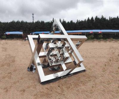 Customized Stainless Steel Statue , Large Decorative Outdoor Metal Art Sculpture