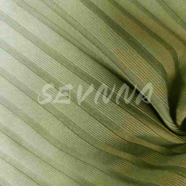 100% Recycled Nylon Fabric Customizable Stripe Construction For Sustainable Apparel