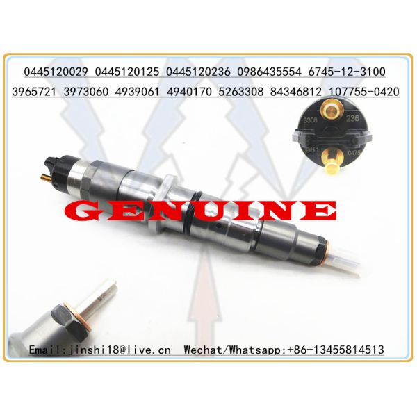 High Quality Fuel Injector 0445120029 0445120125 0445120236 0986435554 for 6745-12-3102 Cummins 3965721 3973060 4939061