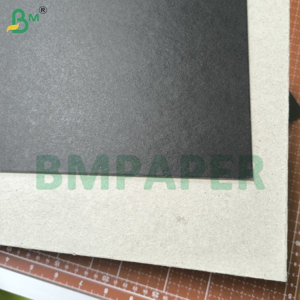 1.5mm Black Book Board For Book Binding Covers Full Black & Black Grey Back