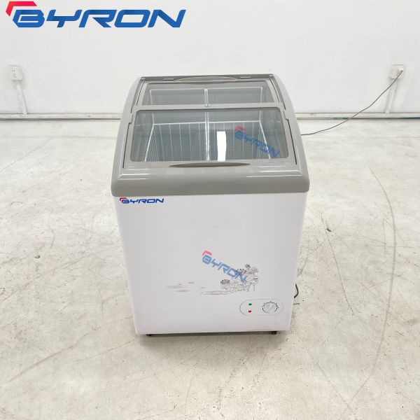 Commercial Ice Cream Freezer Sliding Chest Freezer Glass Top Horizontal