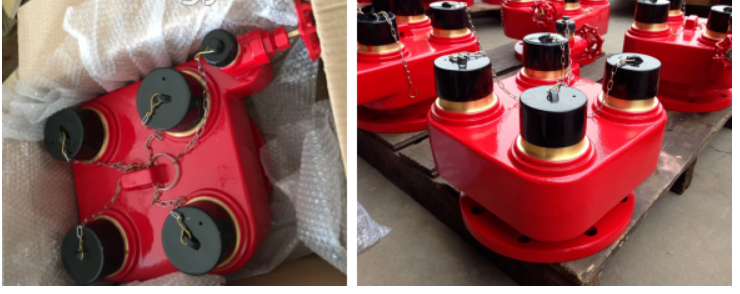 4 Way Breeching Inlet Fire Hydrant Valve 10Bar - 15Bar Working Pressure