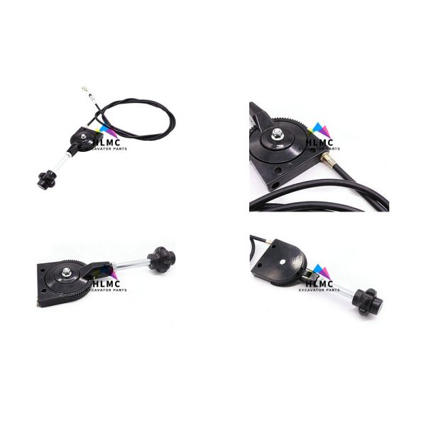 Manual Hand Throttle Control Cable 2m 2.5m 3m Excavator Parts Accelerator Cable