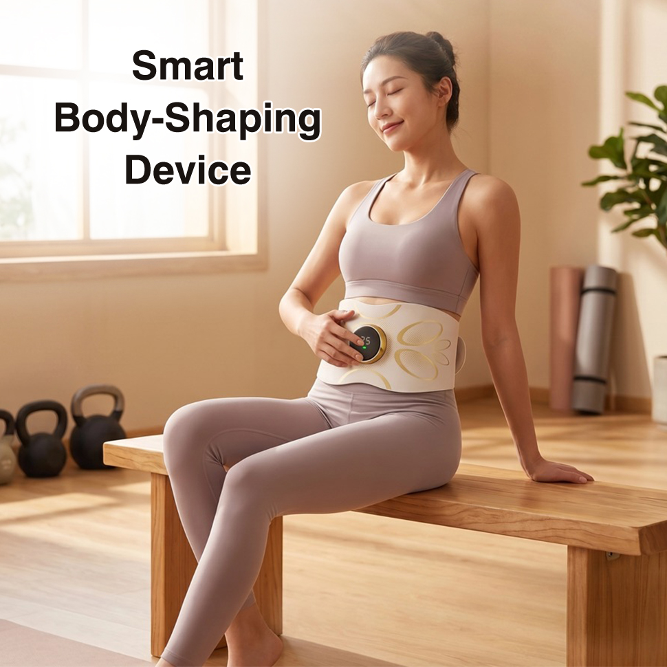 Smart Abdominal Toning Belt Portable Waist Muscle Activator Belly Fat Burning Stomach Cellulite Lower Back Massage