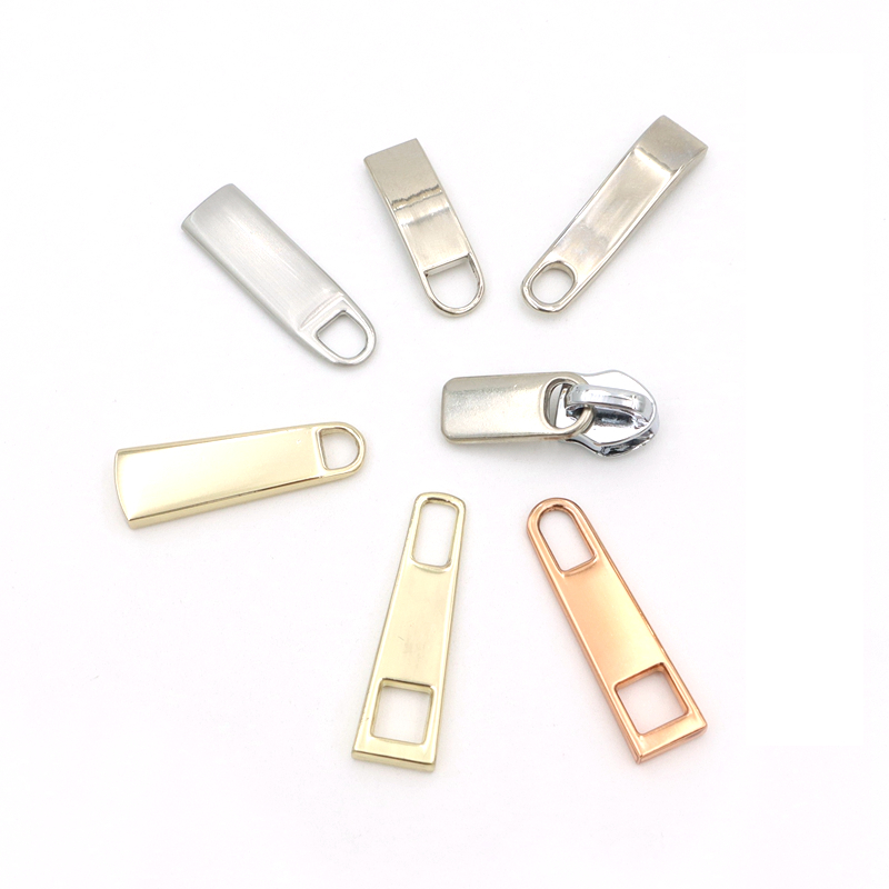 Gold Metal Zipper Puller #3 Zipper Slider Round Head For Bag Hardware