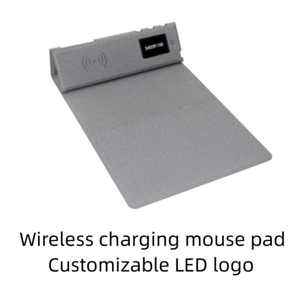 Gifts Pu Leather Folding Rechargeable Multifunction Mouse Pad Wireless Charging