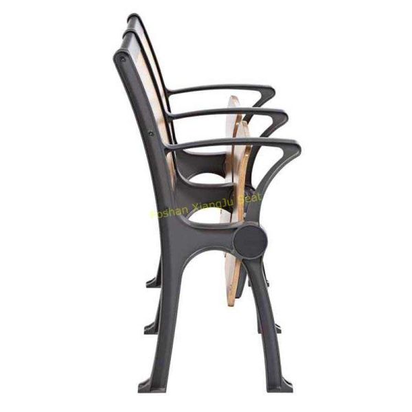 College Or University Iron Wooden Fold Up Chair With Fixed Writing Table