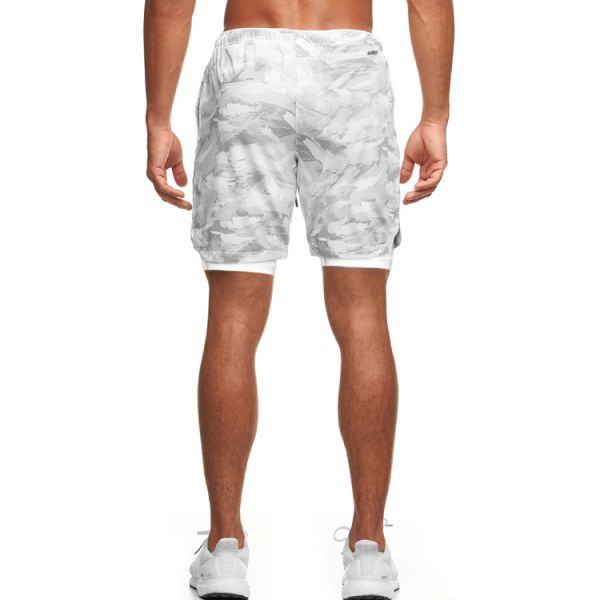 Custom Logo Double Layers Fitness Sportswear Mens Workout Compression Running Gym Shorts