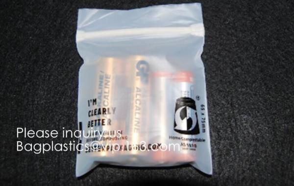 Biodegradable d matte k OEM waterproof bag zipper compostable zip packing bag for clothing apparel packing
