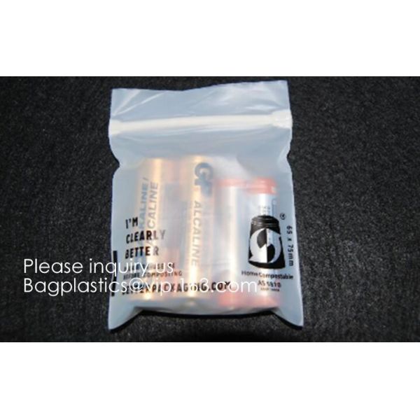 PLA Biodegradable Cornstarch minizip grip Bags, Organic Slider Zipper Bag, Eco Firendly, Compostable Garment Apparel pac