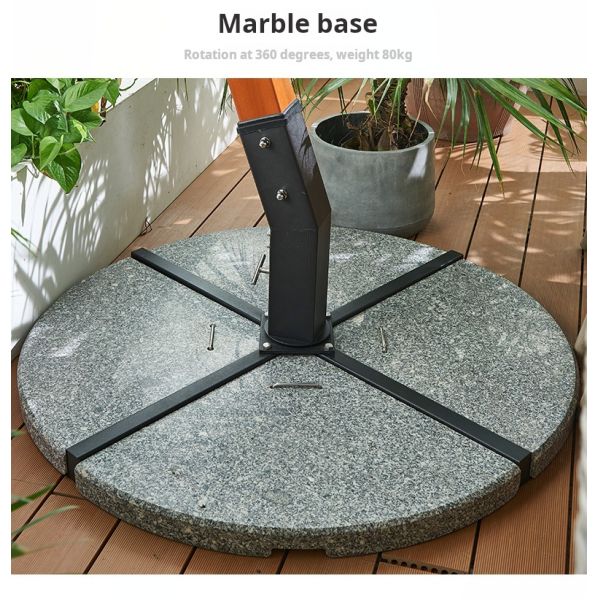 Outdoor Patio Garden Wood Cantilever Parasol Umbrella 3.5M Accept Customized