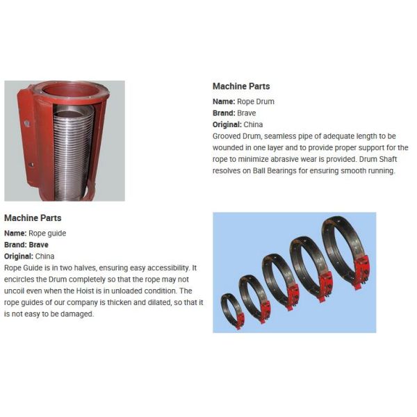 1 - 10 Ton Lifting Electric Wire Rope Hoist Limit Switch Makes Safety Operation