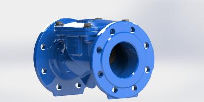 O balanço dútile Flex Check Valve With Nylon do ferro reforçou a flange do dobro da tela