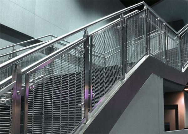 Flexible 316 Stainless Steel Decorative Wire Mesh Architectural For Stair Railing