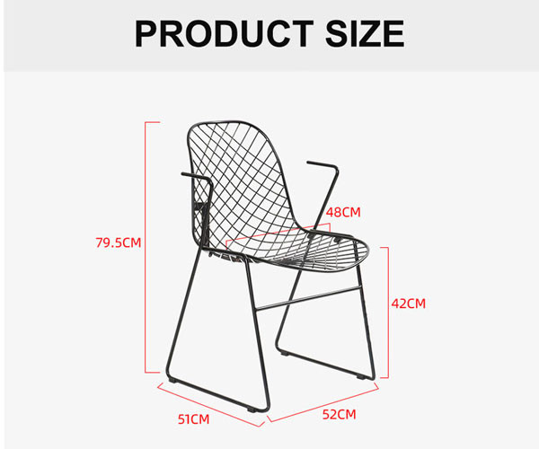 На открытом воздухе чугунное патио обедая см полости 52x51x79.5 подлокотника провода искусства стула