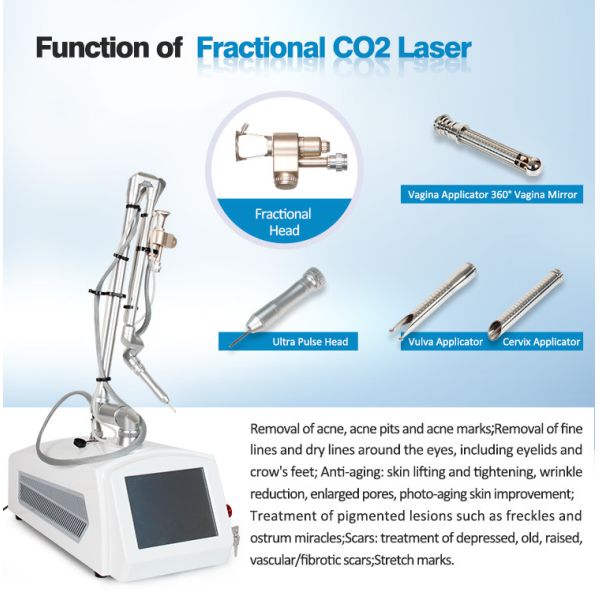 RF Fractional CO2 Laser Beauty Equipment 10.6um For Stretch Marks / Acne Scar Removal
