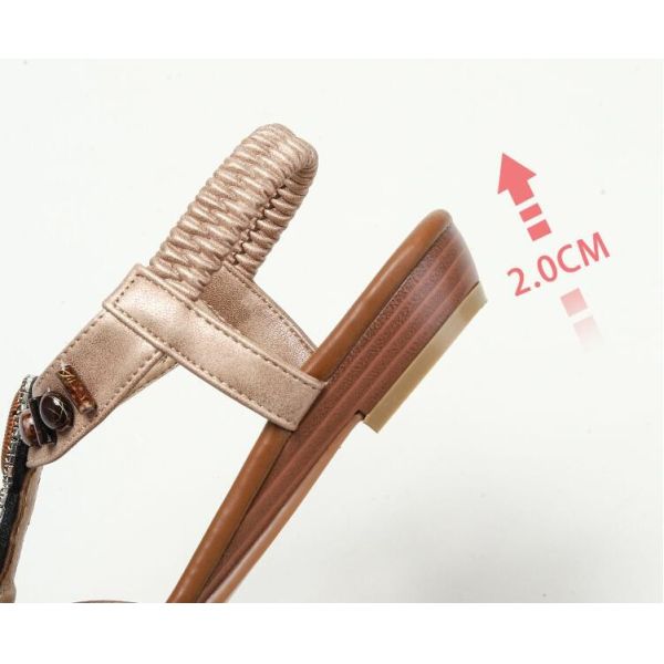Women Sandals Bohemian Beaded Beach Sandals Roman Shoes Casual Sandals