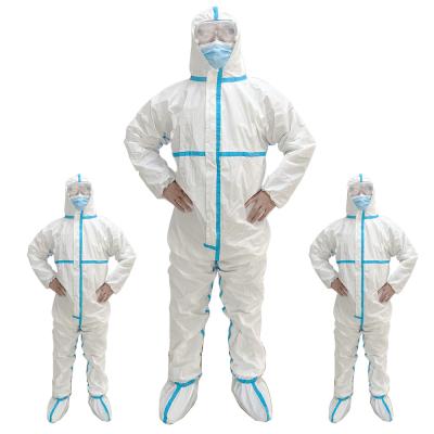 SF Hooded Non Woven Hazmat Suit Full Body Protection Suit With Boots Cover