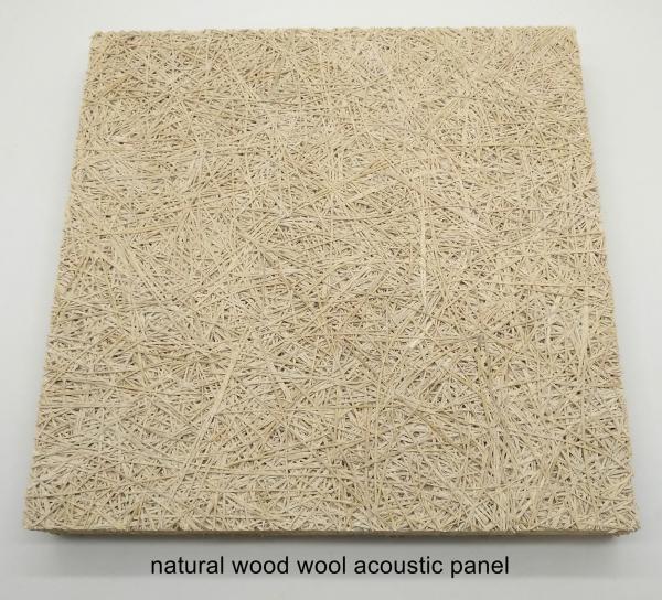 Resturant Ceiling Tile Natural Color Wood Wool Cement Acoustic Panel Soundproofing Board