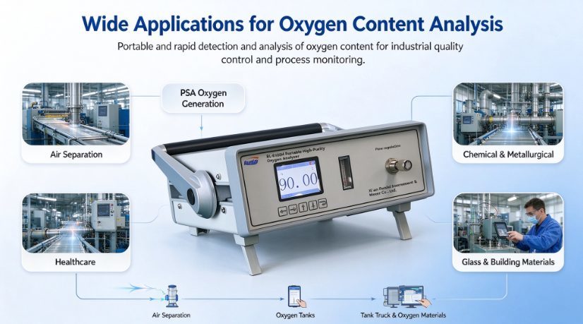 Portable Magnetic Oxygen Gas Analyzer Digital LCD Display Sound Alarm Oxygen Detector