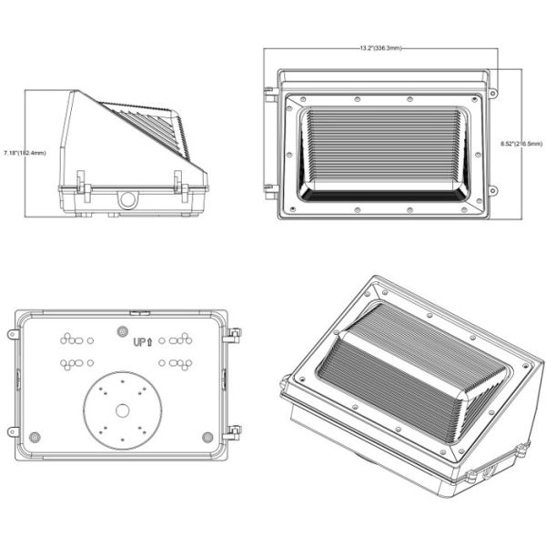 High Efficiency LED Wall Pack Light ETL Dlc Certified Security Outdoor Led Wall Pack