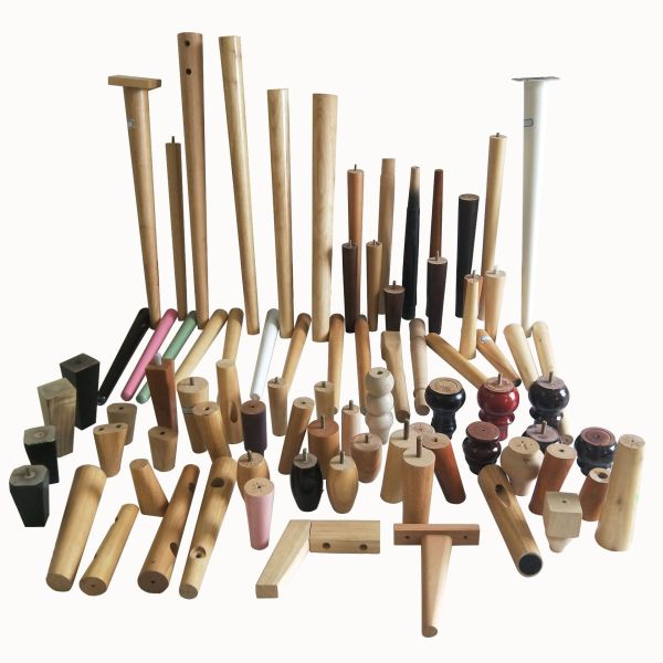 Solid Wood Furniture Feet for Table Sofa Couch Chair Unfinished Carved Hardwood Legs