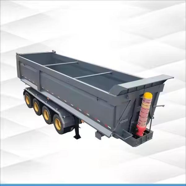 4 Axle 60 Ton Transport Coal Ore Sand Bauxite Manganese Marble Rock Steel Building Material End Dump Back Tipper Semi Trailer