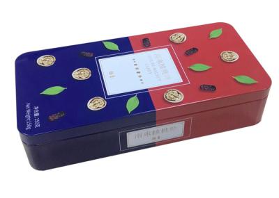 Emballage rectangulaire de sucrerie de pâte feuilletée de flocon de neige de boîtes en fer blanc