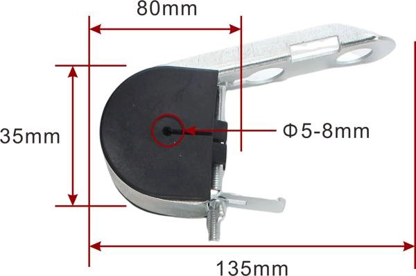 FTTX ADSS подвесная застежка ZCTGC-01 - J Hook Style для ADSS волоконно-оптического круглого кабеля