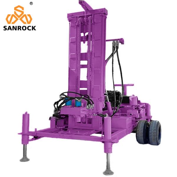 Water Well Drilling Trailer Deep 300m Water Well Borehole Drilling Rig Portable Well Drilling Rig
