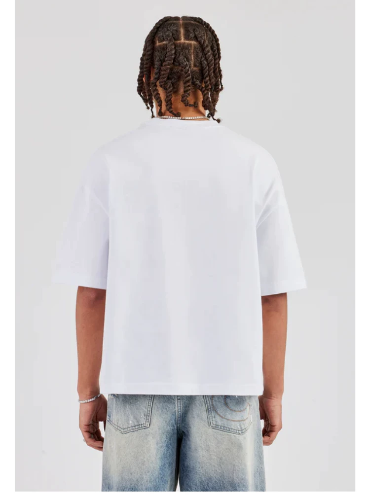 Men’s Oversized Loose Fit Cotton T-Shirt with Breathable Fabric and Unisex Design for Streetwear