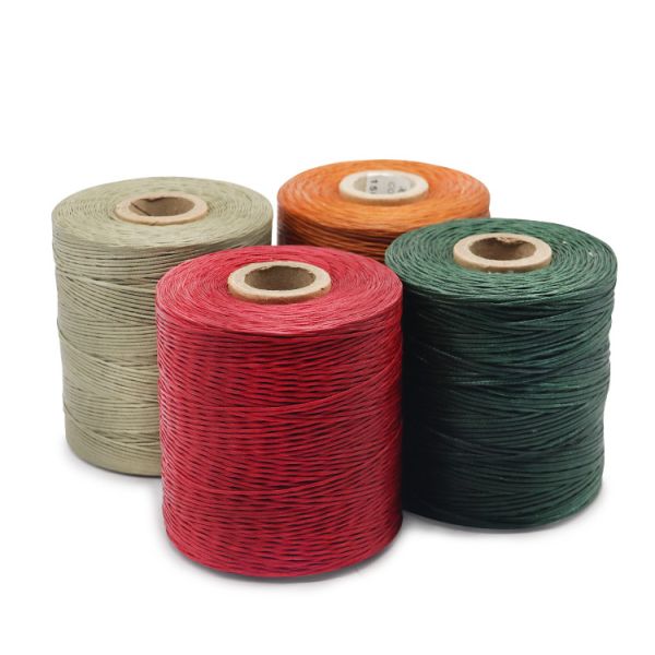 Плоская восковая нить для кожевенного ремесленного инструмента 100% льна швейная линия 210D Количество пряжи