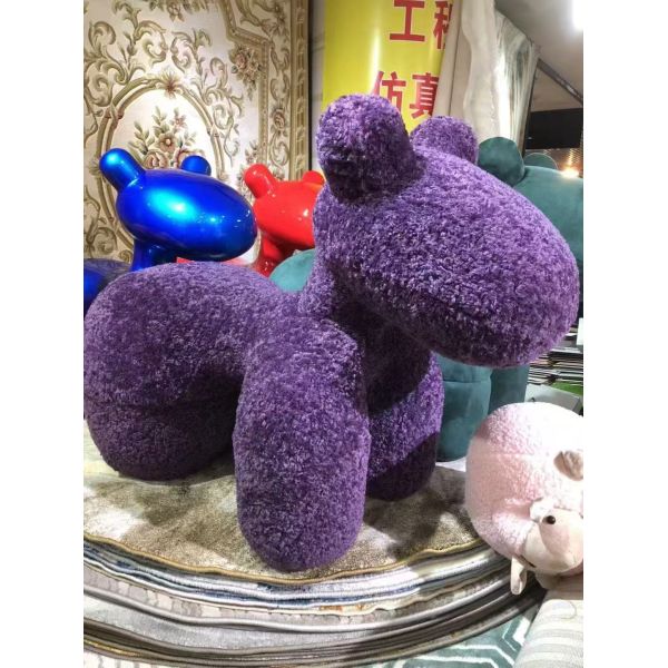 Cartoon Cute Single-Person Sofa Chair Creative Living Room Accent Pony Ottoman Stool Lazy Leisure Lounge for Bedroom Application
