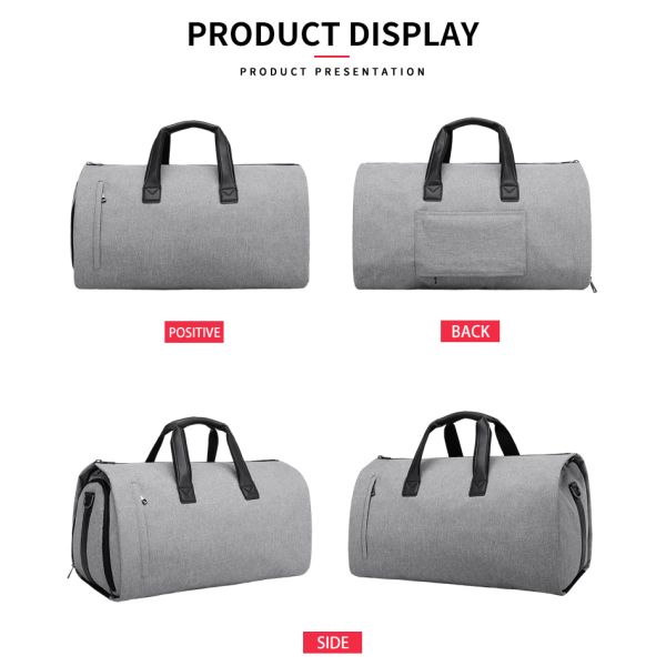 Оптовая мультифункциональная водонепроницаемая мужская деловая путешественная сумка на заказ логотип складной костюм покрытие одежда