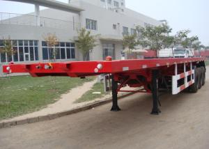 35T Payload 40ft 3 axles Flatbed Semi Truck Trailer with Tail Retractable Design