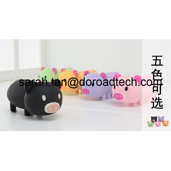 Custom Cartoon PVC Cute Pig USB Pen Drive, Hot Sale Gift USB Memory Sticks