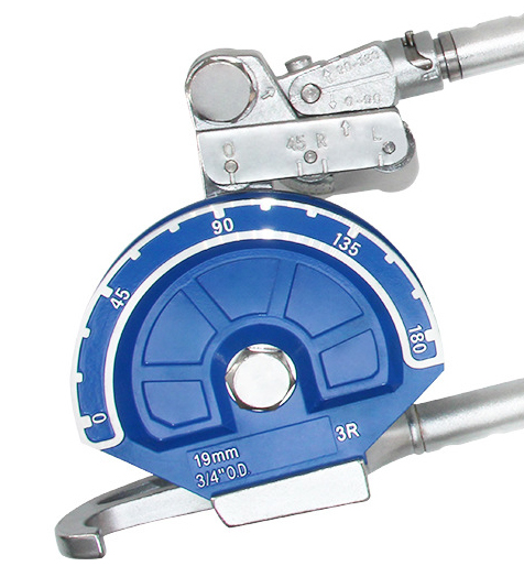 Pipe Bender Heavy Duty Roller 180° Copper Tool for Copper Pipe, Aluminum Pipe, Iron Pipe, stainless steel pipe silver