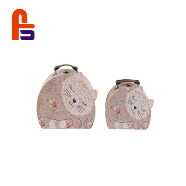 Factory Recommend Hot Sales Round Shape Cute Design Cardboard Suitcase Box