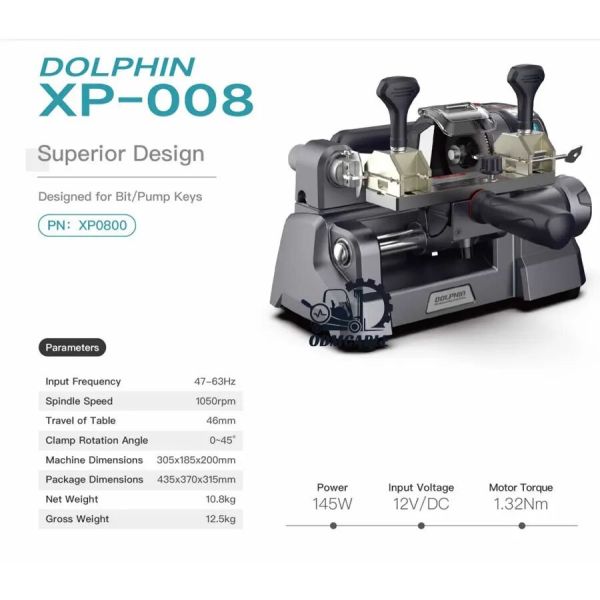 Xhorse Dolphin XP008 XP-008 Manual Key Cutting Machine for Special Keys