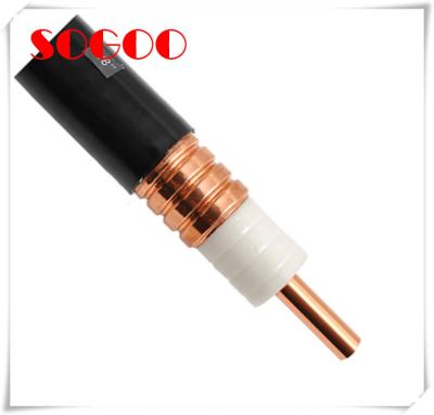 Telecom Custom Rf Cables With Black PE Jacket , 1/2 Copper Rf Coaxial Cable